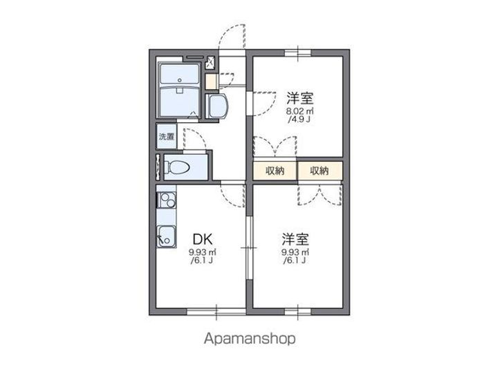 レオパレスWING105の間取り