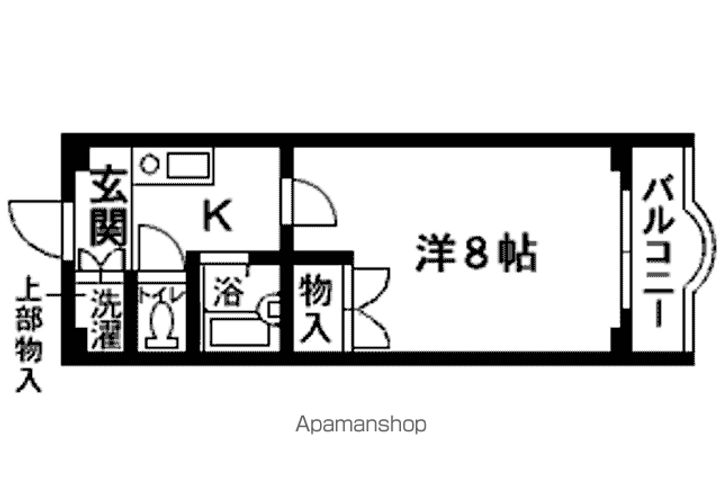 シャンブル八木山401の間取り