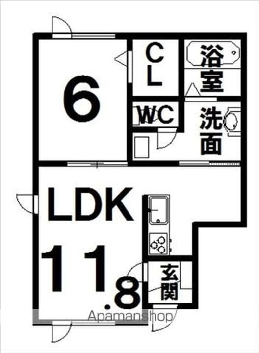 ルミエールⅡ1-Aの間取り