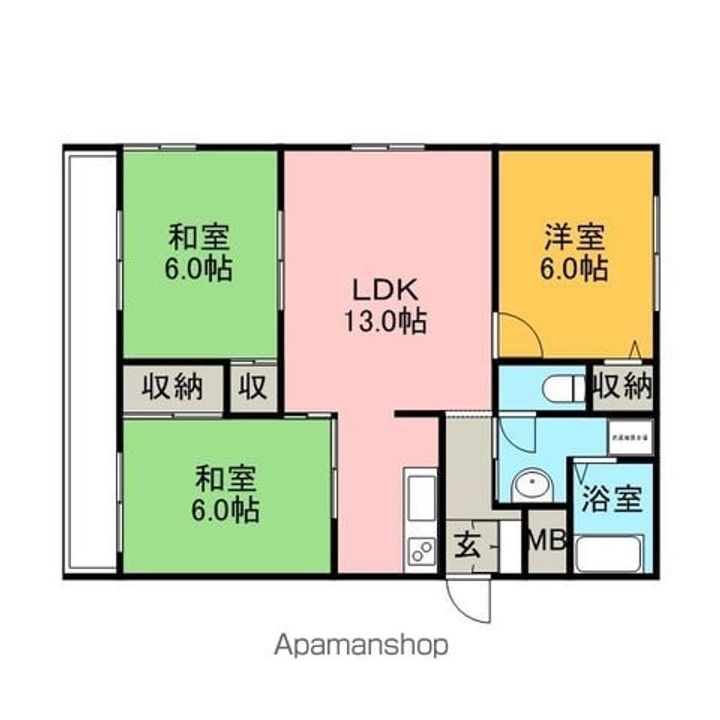 グリーンヒル観世Ⅱ203の間取り