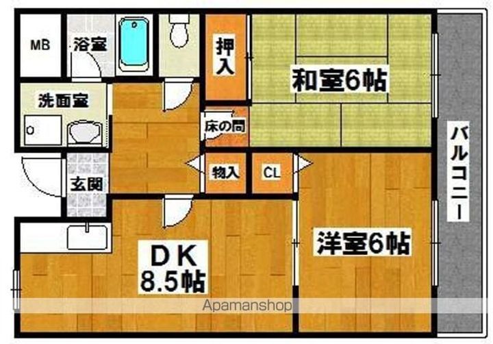 プラージュ楠の間取り