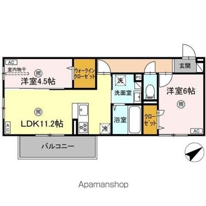 WM新八代 A棟の間取り