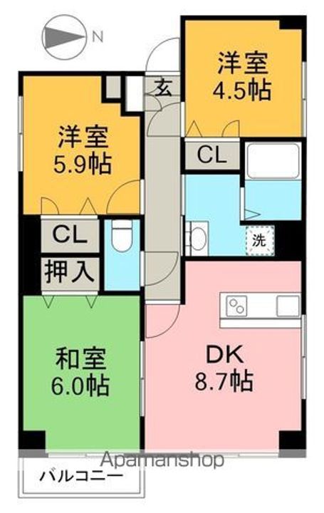 レジデンス山手の間取り