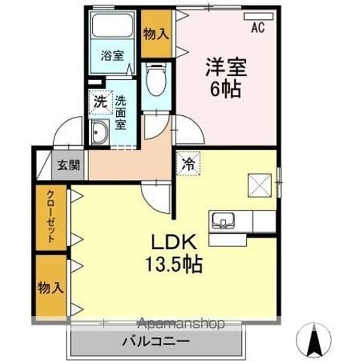 ラ・フルール B棟の間取り