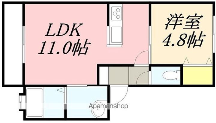 ルミエール宝来(ルミエールホウライ)102の間取り