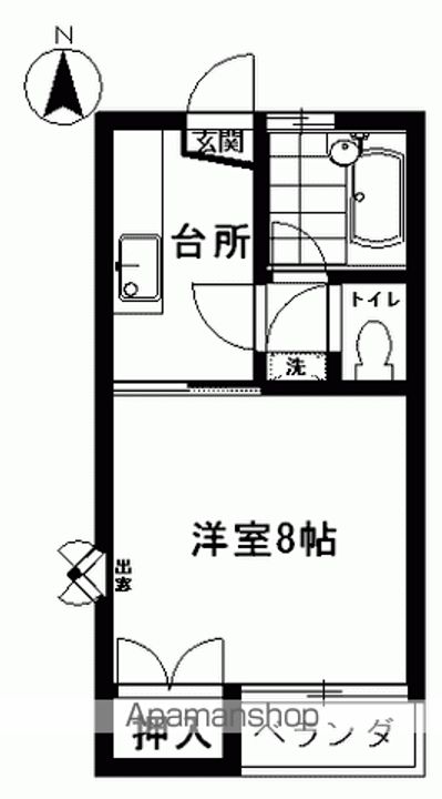 コーポ家の前101の間取り