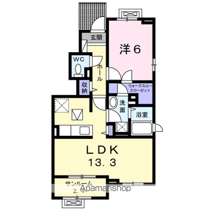リーファ・ヴィラ ヤマキドⅡの間取り
