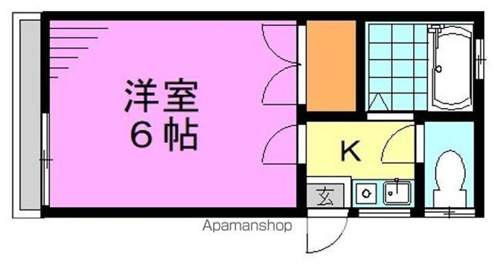 東京都杉並区方南1丁目の賃貸アパートの間取り