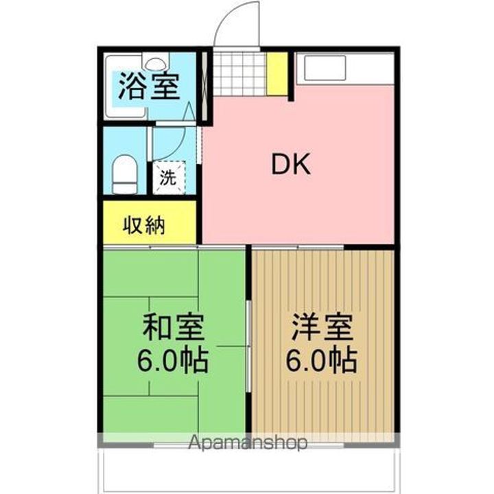 レーヌ姫子 E202の間取り