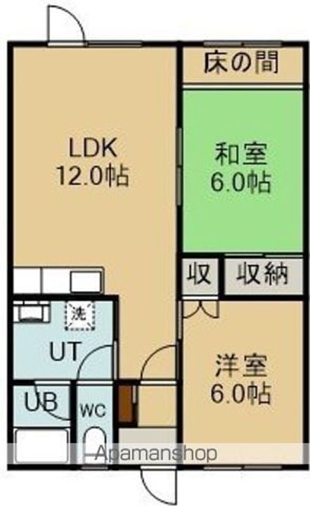 メゾンドピュアA棟202の間取り