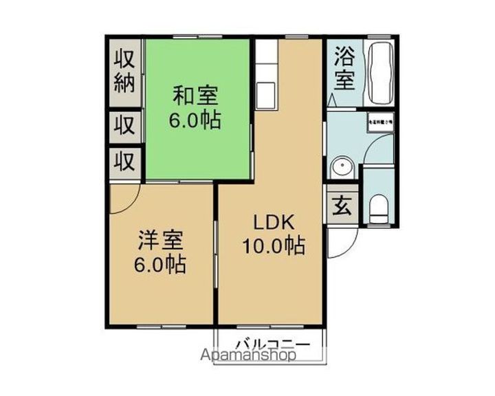 サニーハイツ須後B-201の間取り
