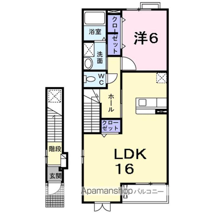 シェソワ Bの間取り