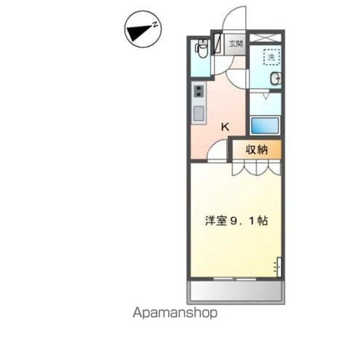 岡山県岡山市東区西大寺射越の賃貸アパートの間取り