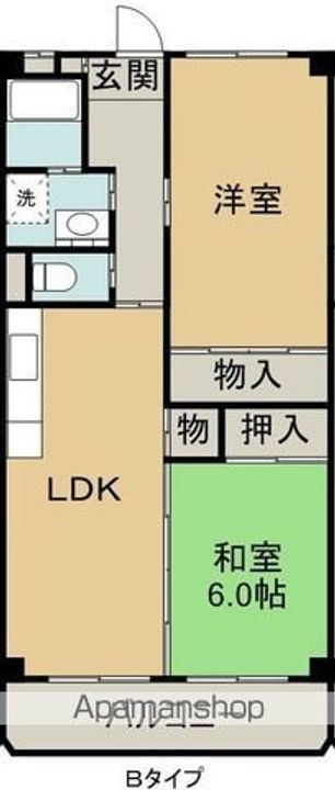 ヴェルハイツ206の間取り