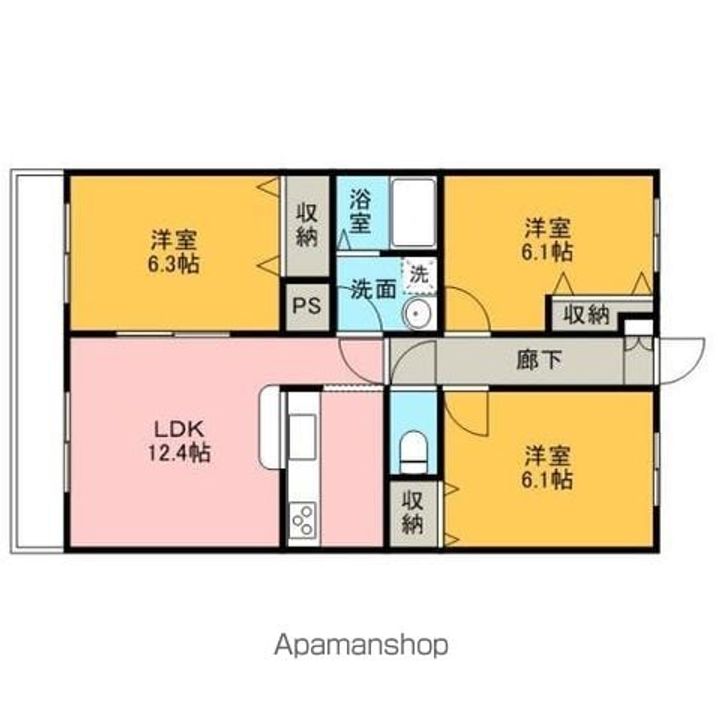 ブレインマンション木崎野101の間取り