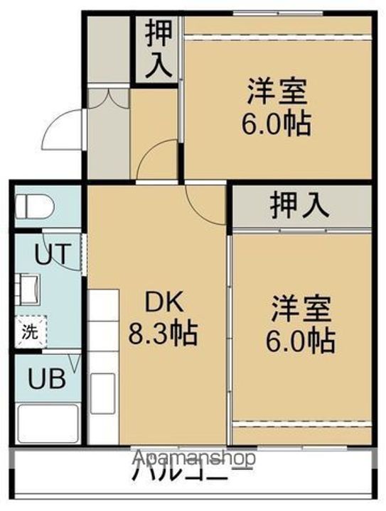 ヴィラナリー函館3号棟(ヴィラナリーハコダテサンゴウトウ)101の間取り