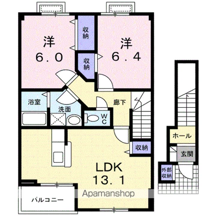 リュミエール Aの間取り