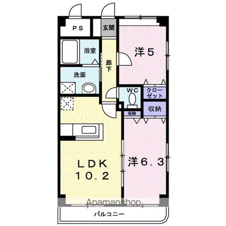 ルミエール扶桑の間取り