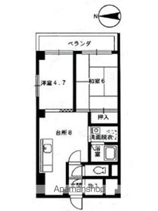 竹の塚ハイツ306の間取り