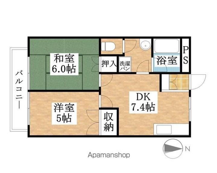 レジデンス栗島205の間取り