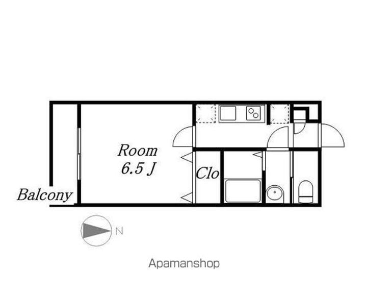愛知県名古屋市中村区千成通1丁目の賃貸アパートの間取り
