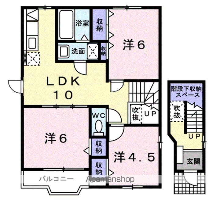 霞台ハイツBの間取り