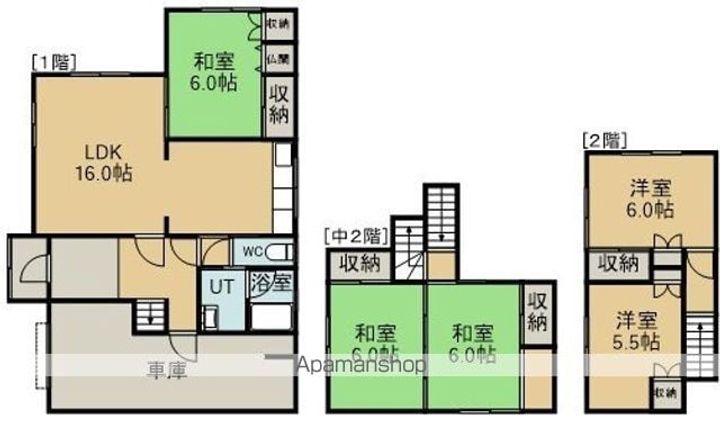 北海道函館市昭和3丁目(一戸建)の賃貸物件戸建ての間取り