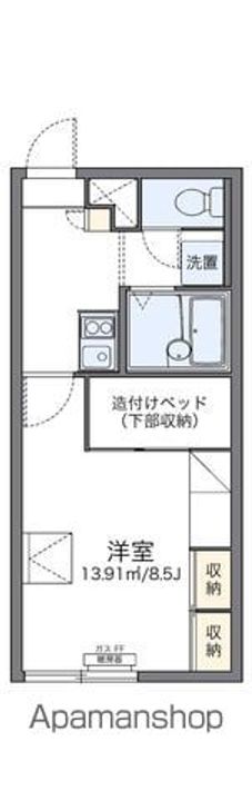 レオパレスはいろーどⅡ104の間取り