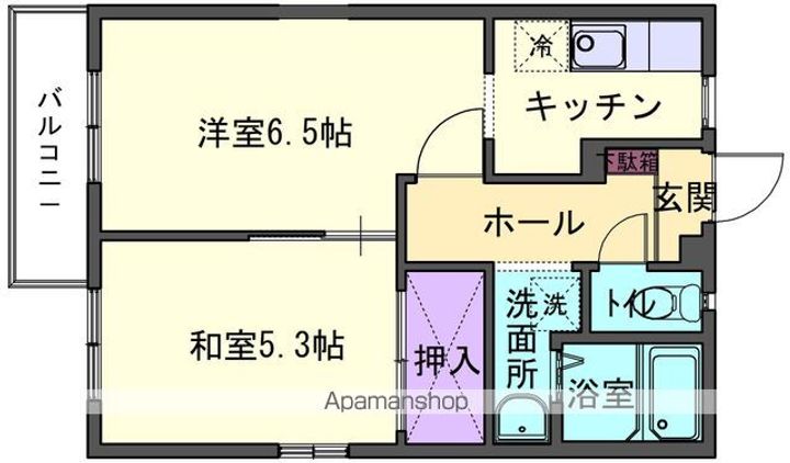 シティハイツ北上Ⅱ A202の間取り