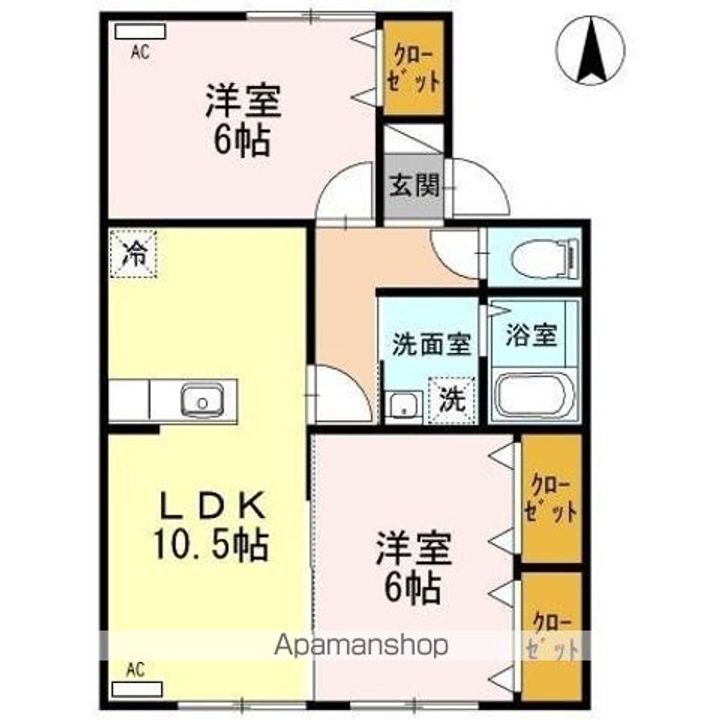 エステート天神の間取り