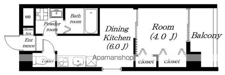 滋賀県草津市野路町の賃貸マンション405の間取り
