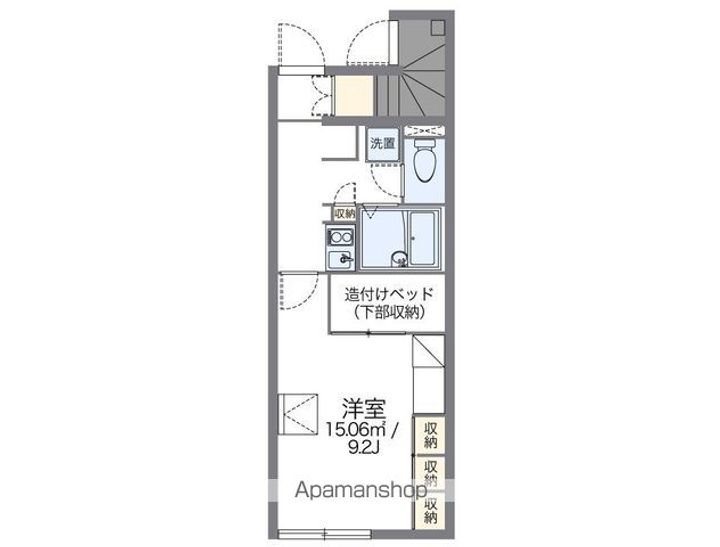 レオパレスヌーヴォグラン二本松101の間取り