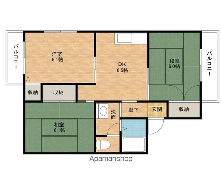 ガーデンパレス宮下B107の間取り