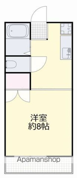 岡山県岡山市中区浜1丁目の賃貸アパートの間取り