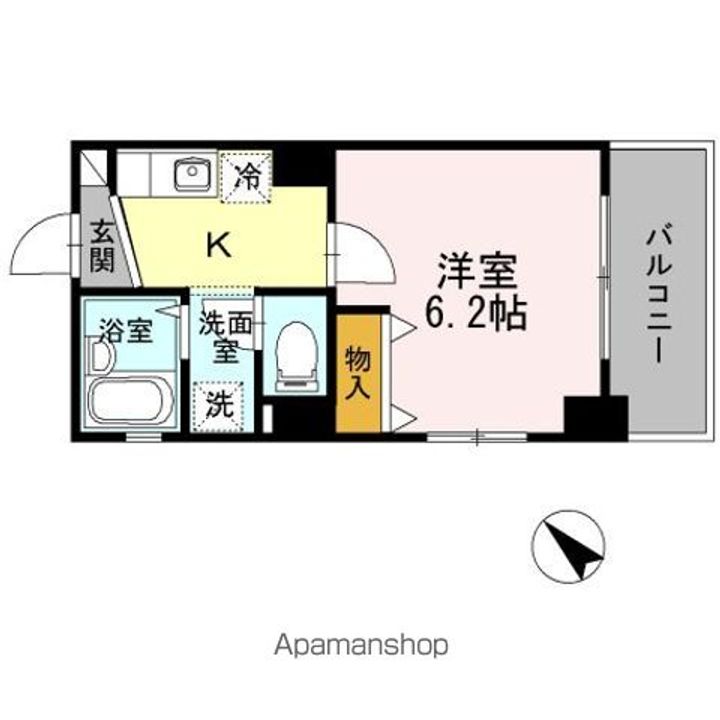 東京都中野区東中野4丁目の賃貸マンションの間取り