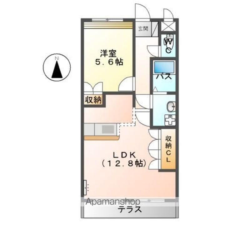 岐阜県岐阜市柳津町上佐波5丁目の賃貸アパートの間取り