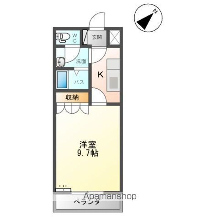 茨城県水戸市柳河町の賃貸アパートの間取り