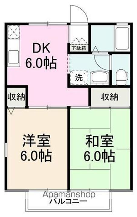 シューグランドールA・B棟A103の間取り