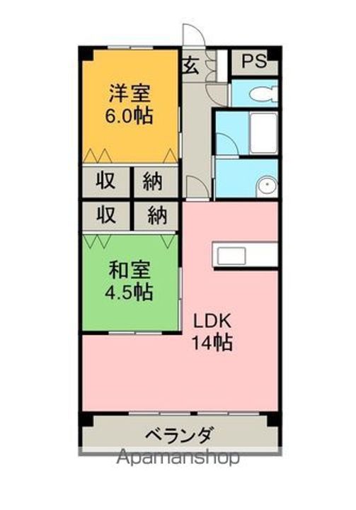SOLEつつじが丘305の間取り
