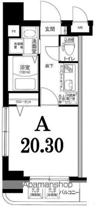グリフィン横浜・桜木町参番館701の間取り