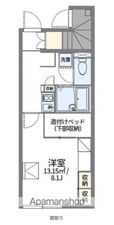 香川県高松市春日町の賃貸アパート103の間取り