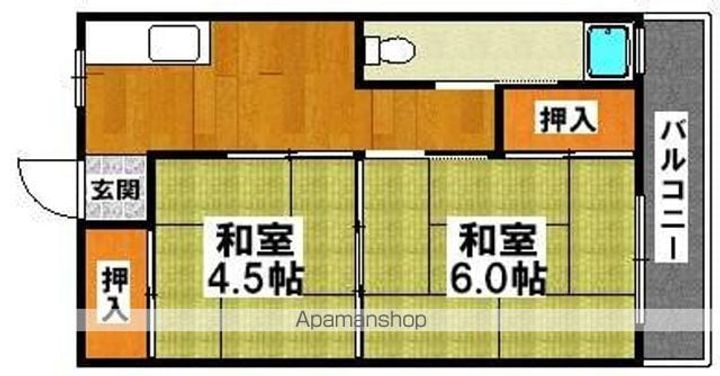 宿院加茂ハイツ502の間取り