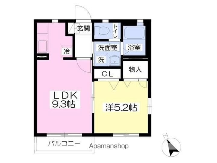 神奈川県横浜市戸塚区上矢部町の賃貸アパートの間取り