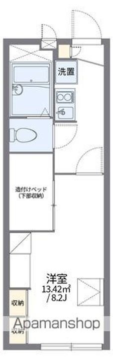 レオパレス猪之越104の間取り