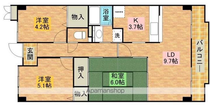 ナーシサス法橋403の間取り