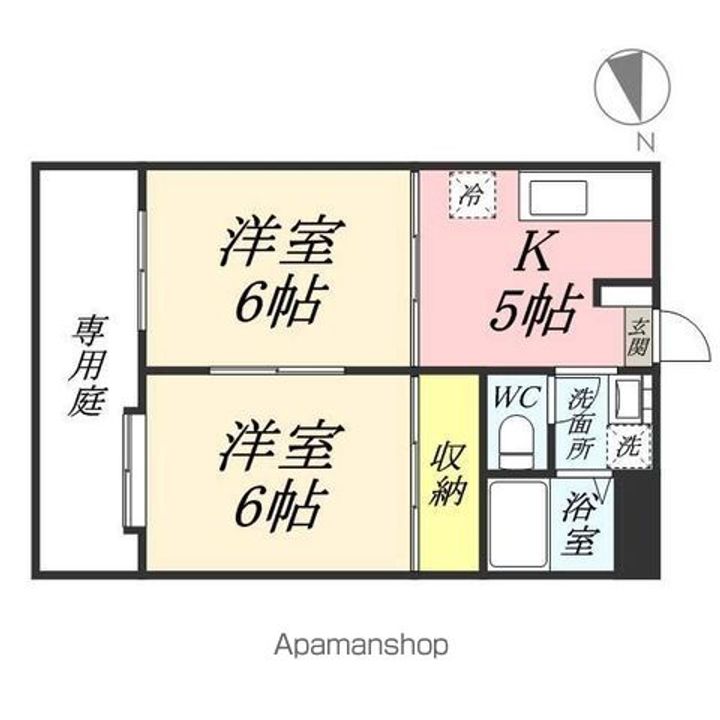 岡山県岡山市中区西川原1丁目の賃貸アパートの間取り