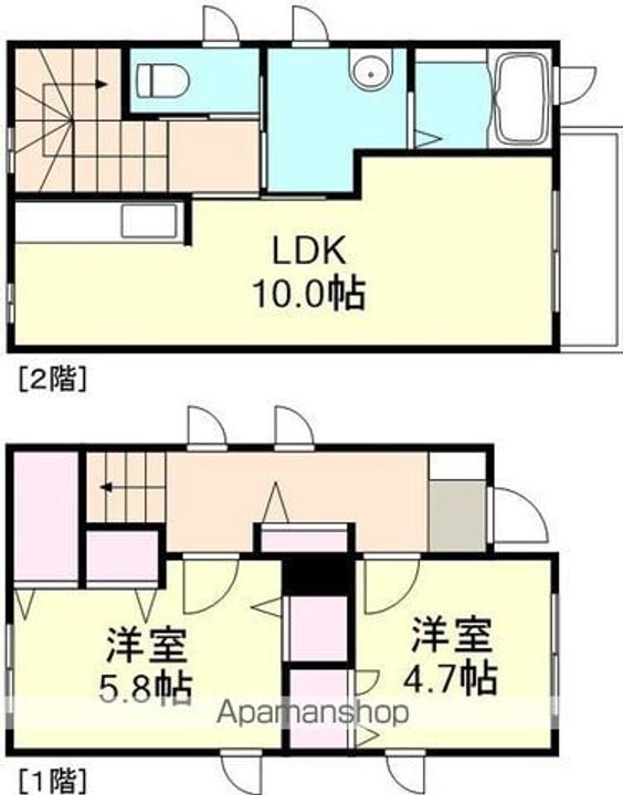岡山県倉敷市白楽町(一戸建)の賃貸物件の間取り