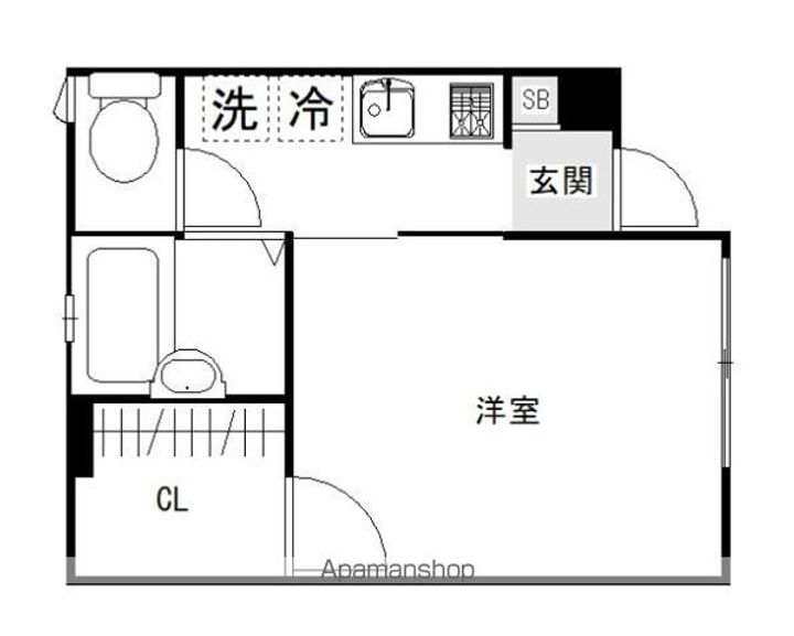 BELLWOOD102号室の間取り