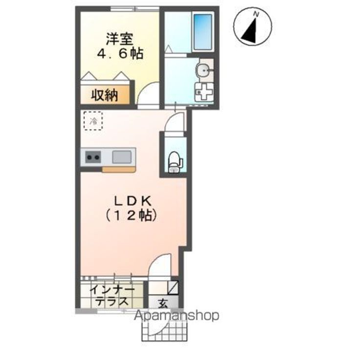 千葉県千葉市花見川区畑町の賃貸アパートの間取り