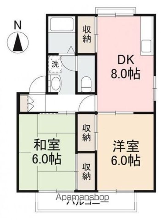 アドバンス香西B-201の間取り